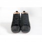 Replica High Quality Christian Louboutin Louis Spikes Men'S Flat Black Dk Bk Black Mens Sneakers