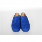 Replica High Quality Christian Louboutin Roller-Boat Spikes Men'S Flat In Blue Suede