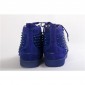 Replica High Quality Christian Louboutin Blue Louis Spikes Men'S Flat Sneakers