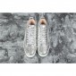 Replica High Quality Christian Louboutin Louis Spikes Men'S Flat Silver Leather Sneakers