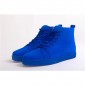 Replica High Quality Christian Louboutin Louis Flat Veau Velours Electric Blue High Top Men Sneaker