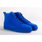 Replica High Quality Christian Louboutin Louis Flat Veau Velours Electric Blue High Top Men Sneaker