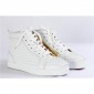 Replica High Quality Christian Louboutin Flat High Top Spikes In Latte And Metallic Gold