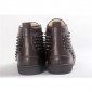 Replica High Quality Christian Louboutin Louis Spike Men Flat High Top Cramoisi Sneaker Glossy Red Sole