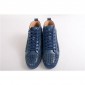 Replica High Quality Christian Louboutin Louis Spikes Men'S Flat Sneakers-Dark Blue