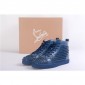 Replica High Quality Christian Louboutin Louis Spikes Men'S Flat Sneakers-Dark Blue