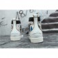 Replica High Quality Christian Louboutin Hand Drawn Loubitag White Leather High Top Sneakers