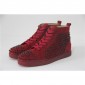 Replica High Quality Christian Louboutin Mens Spikes High Top Red Sneaker