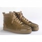 Replica High Quality Christian Louboutin Poivre Vert Louis Spikes Men'S Flat Sneakers