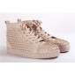 Replica High Quality Christian Louboutin Louis Spikes Colombe Mat Men'S Flat Sneakers