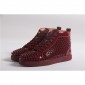 Replica High Quality Christian Louboutin Louis Spikes Orlato Men'S Flat High-Top Sneaker