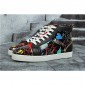 Replica High Quality Christian Louboutin Hand Drawn Loubitag Black Leather High Top Sneakers