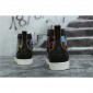 Replica High Quality Christian Louboutin Hand Drawn Loubitag Black Leather High Top Sneakers