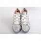 Replica High Quality Christian Louboutin Louis Flat Leather High Top Silver Sneakers