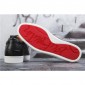 Replica High Quality Christian Louboutin Rantulow Flat Black Leather Sneakers