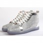 Replica High Quality Christian Louboutin Louis Silver Strass Men'S Flat Sneakers