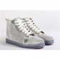 Replica High Quality Christian Louboutin Louis Silver Strass Men'S Flat Sneakers