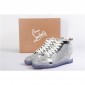 Replica High Quality Christian Louboutin Louis Silver Strass Men'S Flat Sneakers