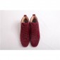 Replica High Quality Christian Louboutin Louis Orlato Merlot Suede Sneakers