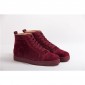 Replica High Quality Christian Louboutin Louis Orlato Merlot Suede Sneakers