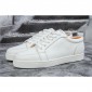 Replica High Quality Christian Louboutin Rantulow Flat Latte Leather Sneakers