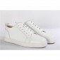 Replica High Quality Christian Louboutin Louis Junior Flat White Low Top Calf Sneaker