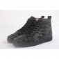 Replica High Quality Christian Louboutin Black Python Louis Flat Sneakers