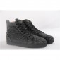 Replica High Quality Christian Louboutin Black Python Louis Flat Sneakers