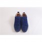 Replica High Quality Christian Louboutin Louis Junior Spikes Men'S Flat Low Top Suede Blue Sneakers