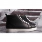 Replica High Quality Christian Louboutin Louis Flat Mens High Top Leather Sneakers Black