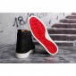 Replica High Quality Christian Louboutin Louis Flat Mens High Top Leather Sneakers Black