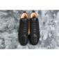 Replica High Quality Christian Louboutin Yang Louis Flat Gold Leather Laminato Black Sneakers