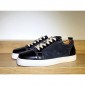 Replica High Quality Christian Louboutin Louis Junior Men'S Flat Navy Leather Men Sneakers