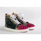 Replica High Quality Christian Louboutin High Top Leather Spikes Sneakers