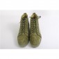 Replica High Quality Christian Louboutin Louis Orlato Flat High Top Suede Sneaker In Poivre Vert Color