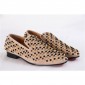 Replica High Quality Christian Louboutin Men'S Spiked Dandelion Venetian Roller-Boat Slip-On Sneakers