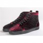 Replica High Quality Christian Louboutin Louis Orlato Spikes Velvet With Glossy Red Sole