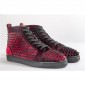 Replica High Quality Christian Louboutin Louis Orlato Spikes Velvet With Glossy Red Sole