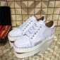 Replica High Quality Christian Louboutin Sliver Spikes White Low Top Sneakers