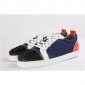 Replica High Quality Christian Louboutin Louis Junior Men Flat Low Top Leather Black Spike Sneaker