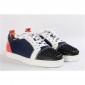 Replica High Quality Christian Louboutin Louis Junior Men Flat Low Top Leather Black Spike Sneaker