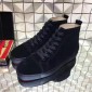 Replica High Quality Christian Louboutin Men'S Black Suede High Top Sneakers