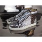 Replica High Quality Christian Louboutin Bip Bip Orlato Silver Sequin High Top Sneakers