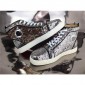 Replica High Quality Christian Louboutin Bip Bip Orlato Silver Sequin High Top Sneakers