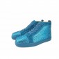 Replica High Quality Christian Louboutin Galaxtidude Flat High Top Blue Sneakers