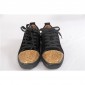 Replica High Quality Christian Louboutin Black Low Top Suede Gold Sneakers For Men