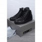 Replica High Quality Giuseppe Zanotti Black Men Tonal Leather Mid Top Sneakers