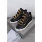 Replica High Quality Giuseppe Zanotti Black And Gold Chain London Birel Sneakers