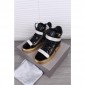 Replica High Quality Giuseppe Zanotti Velvet Crystal Buckled Veronica Black Sneakers With Golden Sole