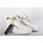 Replica High Quality Giuseppe Zanotti Owen high-top sneakers in white and gold details